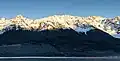 Bold Peak (left) and the Mount Bonpland complex, from east.