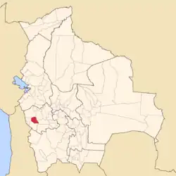 Location of Litoral Province in Bolivia