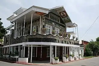 Bottle house in Ganja, a local icon entirely made of glass bottles[130]