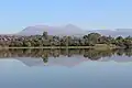 The fortress is located near Lake Bovan, an artificial lake created in 1978