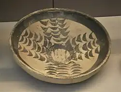 Late Ubaid; painted bowl, decorated with geometric designs in dark paint; c. 5200&nbsp;– c. 4200 BC; Tell el-Muqayyar; British Museum