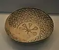 Painted bowl, Late Halaf (c. 5600–5200 BC), Tell Arpachiyah, Iraq. British Museum.