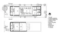Ground and first floor plans of the Walsh Street House.