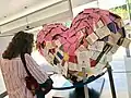 Mr. Brainwash sculpture in the library lobby.