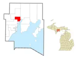 Location within Delta County