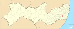 Location of Joaquim Nabuco in Pernambuco