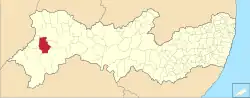 Location of Santa Cruz in Pernambuco