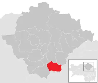 Location within Bruck-Mürzzuschlag district