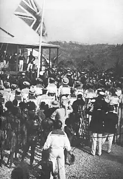 Image 28British flag raised in Queensland 1883 (from History of Papua New Guinea)