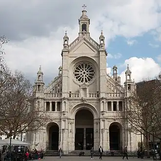 Joseph Poelaert (date unknown): New building of the Church of St. Catherine, Brussels.