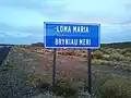 Spanish-Welsh bilingual signage in Loma Maria (Bryniau Meri)