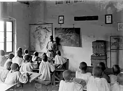 Classroom in a German East African school,  March 1914