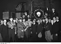 Flag at a meeting of former Brüssow Freikorps members in 1934
