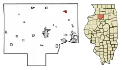 Location of La Moille in Bureau County, Illinois.