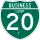 Business Interstate 20-T marker