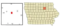 Location of Allison, Iowa