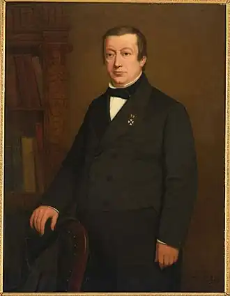C.&nbsp;R. Hermans as knight in the Order of the Oak Crown, by Frans van Beers in 1868.