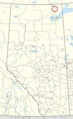 Location in Alberta