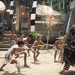 Barong dance performance with kris dancers and Rangda.
