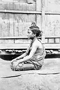 Portrait of girl in Napal Litjin, Djambi Residency (Jambi) by Daniël David Veth (circa 1878)