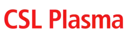 The name of the company in red, standard font