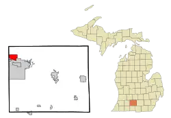 Location of Level Park–Oak Park, Michigan