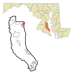Location of North Beach, Maryland