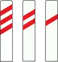 Railway crossing post