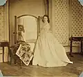 Camera reflection in a cheval mirror by Clementina Maude, Viscountess Hawarden (c. 1862)