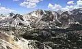 Northeast aspect of Camiaca Peak with East Lake at the foot of the peak
