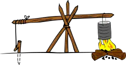 Camp cooking crane