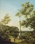 English Landscape Capriccio with a Column