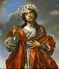 Saint with golden heart