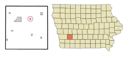 Location of Wiota, Iowa