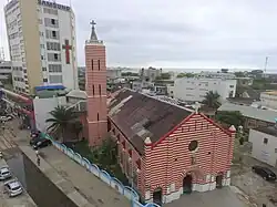 Exterior view of the Cathedral of Our Lady of Mercy in Cotonou