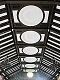 Detail of the ceiling bosses above the nave