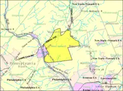 Census Bureau map of West Amwell Township, New Jersey
