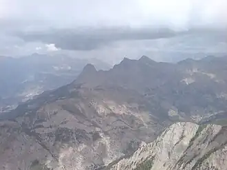 The summit of the Chapeau de Gendarme (Gendarme Hat) south-west of Enchastrayes