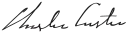 Cursive signature in ink