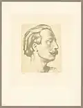 Charles De Coster, print by Albert Van Dyck, 1927, Print cabinet of the Royal Library of Belgium, S.III 77616