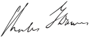 Cursive signature in ink