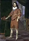 Charles I depicted with the Tudor Crown, 1629