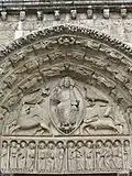 Central portal of Chartres Cathedral in Chartres.