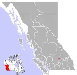 Location of Chase in British Columbia