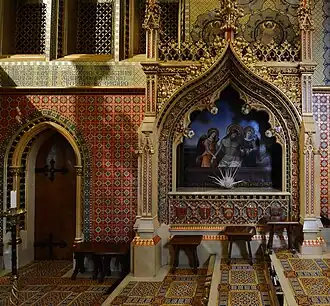 Gothic Revival&nbsp;– Interior of the St Giles' Catholic Church, Cheadle, Staffordshire, the UK, by Augustus Pugin, 1840–1846[45]