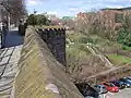 Damage by civil war cannonballs are still visible on Barnaby's Tower.