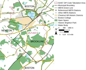 Map of Chestnut Hill