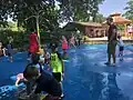 Part of the children's water-play area