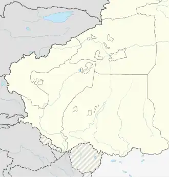Tianshuihai is located in Southern Xinjiang