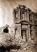 The ruins of St. John of Malta church.The Prefecture of Messina was constructed on its site